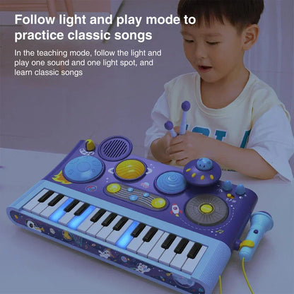 Early Learning Piano Keyboard Toy Infant Toys – Electronic Music Set with Microphone, Lights & Educational Modes for Kids & Toddlers - Jaiman Toys
