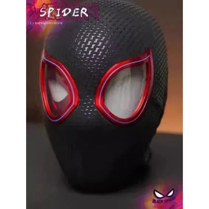 Miles Morales Spider-Man Mask – Electric Blinking Eyes & Movable Cosplay Prop - Jaiman Toys