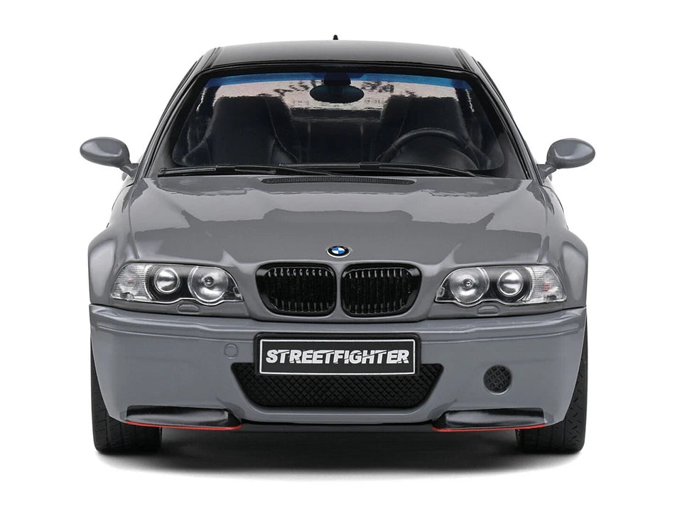 Solido 1:18 BMW M3 E46 Streetfighter Die-Cast Model Car – Grey Collector Scale Sports Coupe