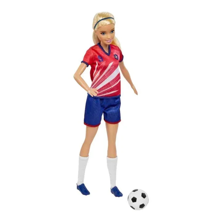 Barbie Soccer Doll: Blonde with #9 Uniform, Soccer Ball, Cleats, Socks - Perfect for Ages 3 &amp; Up" - Jaiman Toys