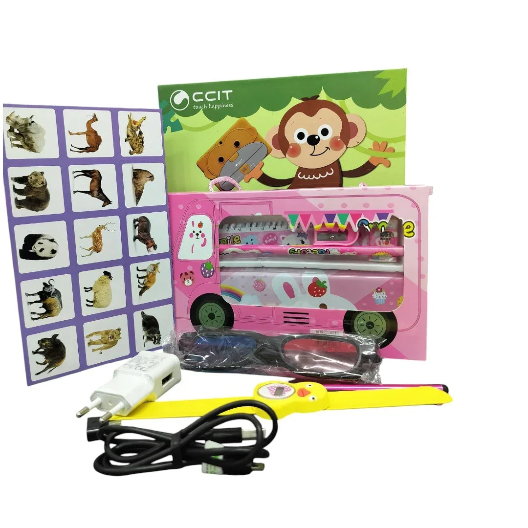CCIT KT100 Pro 7 Inch HD Screen Kids Tablet With 4 GB RAM 128 GB ROM 3000 mAh Battery- Green - Jaiman Toys