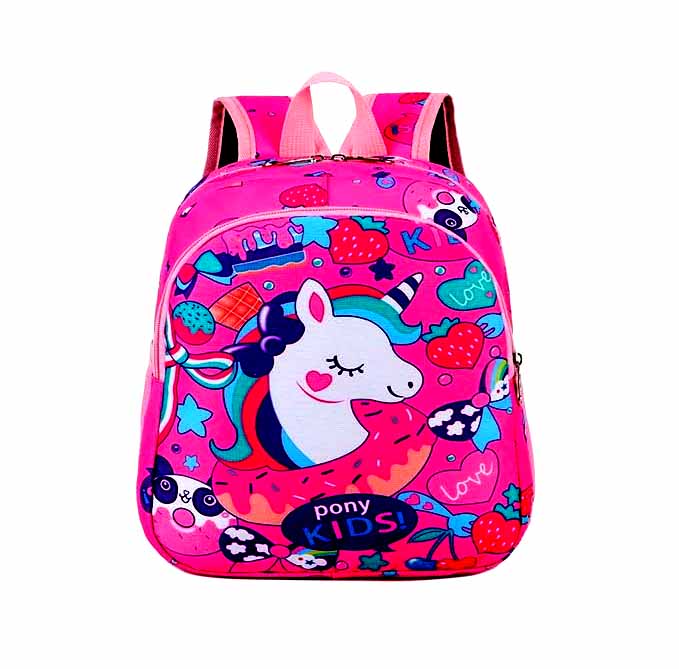 Unicorn School Backpack 12 Inch – Kids Cute Pony Cartoon School Bag for Nursery & Preschool Girls