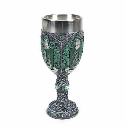 Harry Potter Slytherin House Goblet Chalice 17cm | Premium Collectible Fantasy Cup | Medieval Style Decorative Drinkware