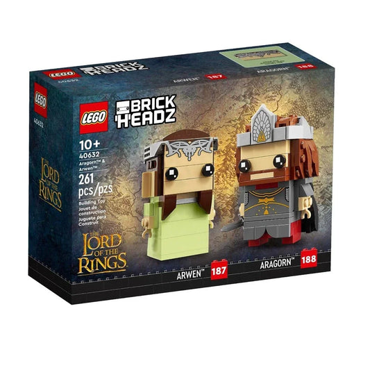 LEGO 40632 Brick Headz Aragorn and Arwen The Lord of The Rings (261 Pieces) - Jaiman Toys