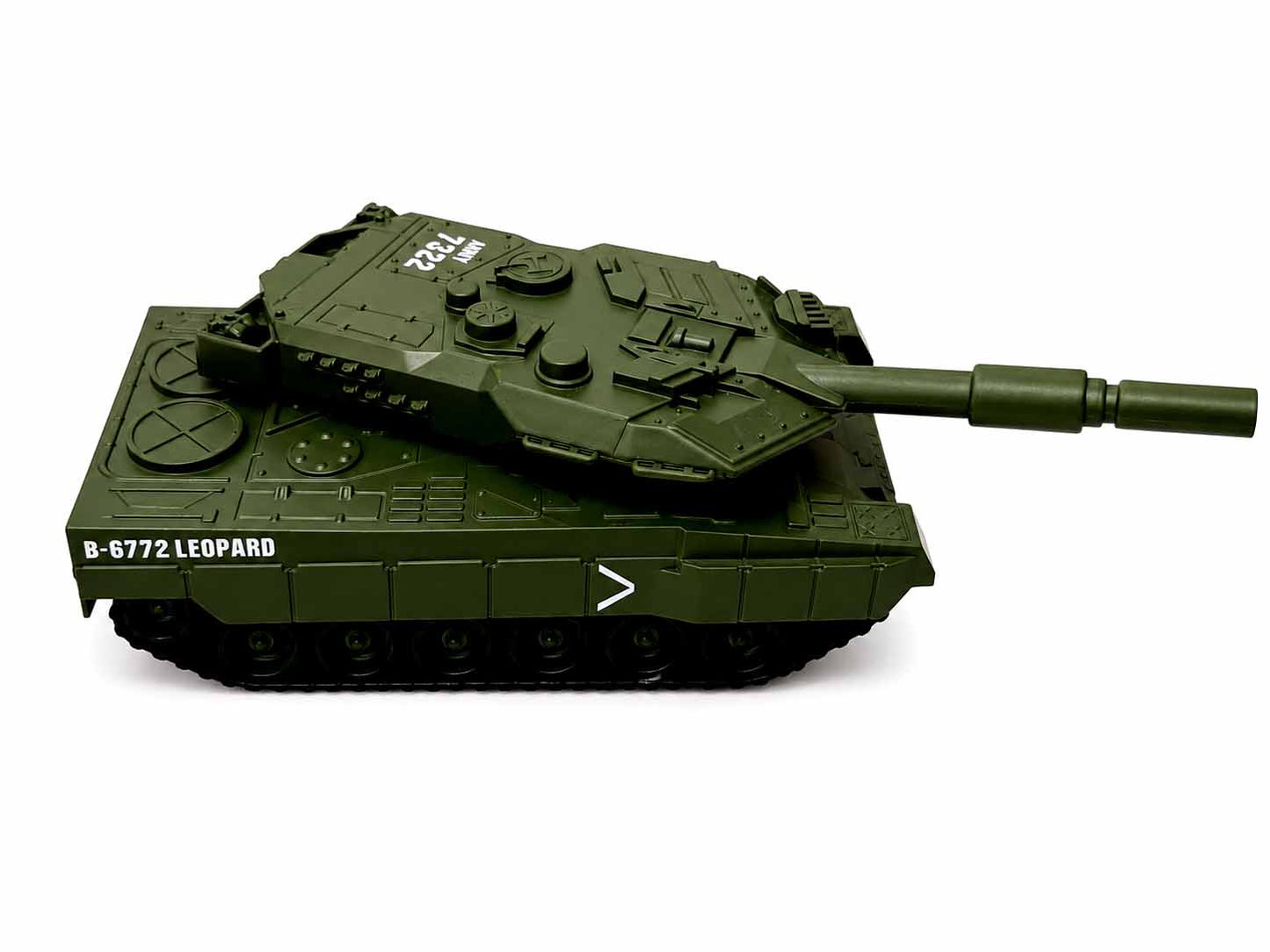 Die-Cast Army Tank Model 1:32 Scale – B-3772 Army Military Battle Tank Toy with Rotating Turret