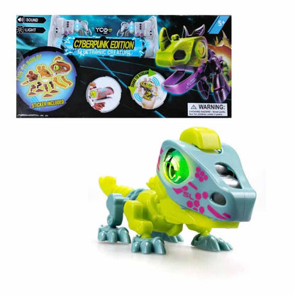 Cyberpunk Edition Electronic Creature Dinosaur Toy with Light & Sound | Interactive Mini Dino Robot Toy for Kids