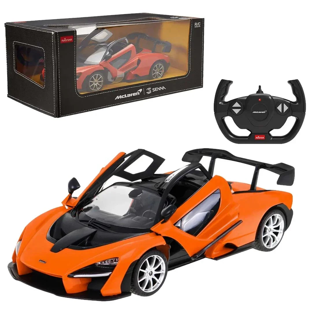 RASTAR 1:14 Scale McLaren Senna Remote Control Car – High-Performance McLaren RC Race Car with Functional Butterfly Doors, LED Lights & 2.4GHz Control - Jaiman Toys