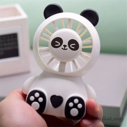 Panda Fan Style Usb Rechargeable Battery Operated Lightweight Mini Portable Fan - Jaiman Toys