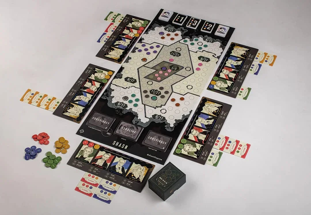 SHASN The Political Strategy Board Game for Adults and Children | 14+ Years | Epic Game of Politics, Ethics and Strategy | 3-5 Players | Multicolor - Jaiman Toys