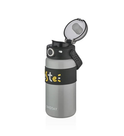 Shotay Steel Water Bottle Kids | 500 ML (grey) - Jaiman Toys