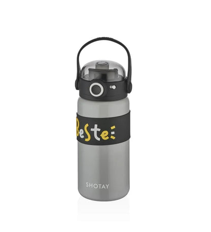 Shotay Steel Water Bottle Kids | 500 ML (grey) - Jaiman Toys