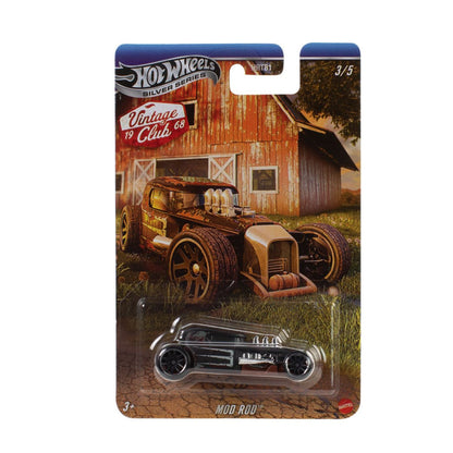 Hot Wheels Rust & Weathered Collection Pack of 5 Die-Cast Model Cars | Mod Rod, Sooo Fast, '71 Porsche 911, Volkswagen Classic Bug & '65 Mustang 2+2 Fastback | 1:64 Scale