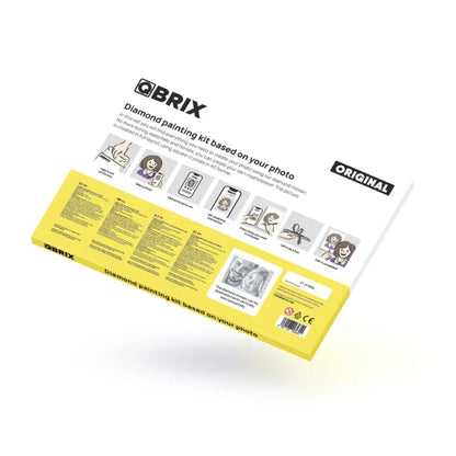 QBRIX A3  Original Diamond Painting Kit | Custom Photo Mosaic, 32,000 Crystals | Ages 14+