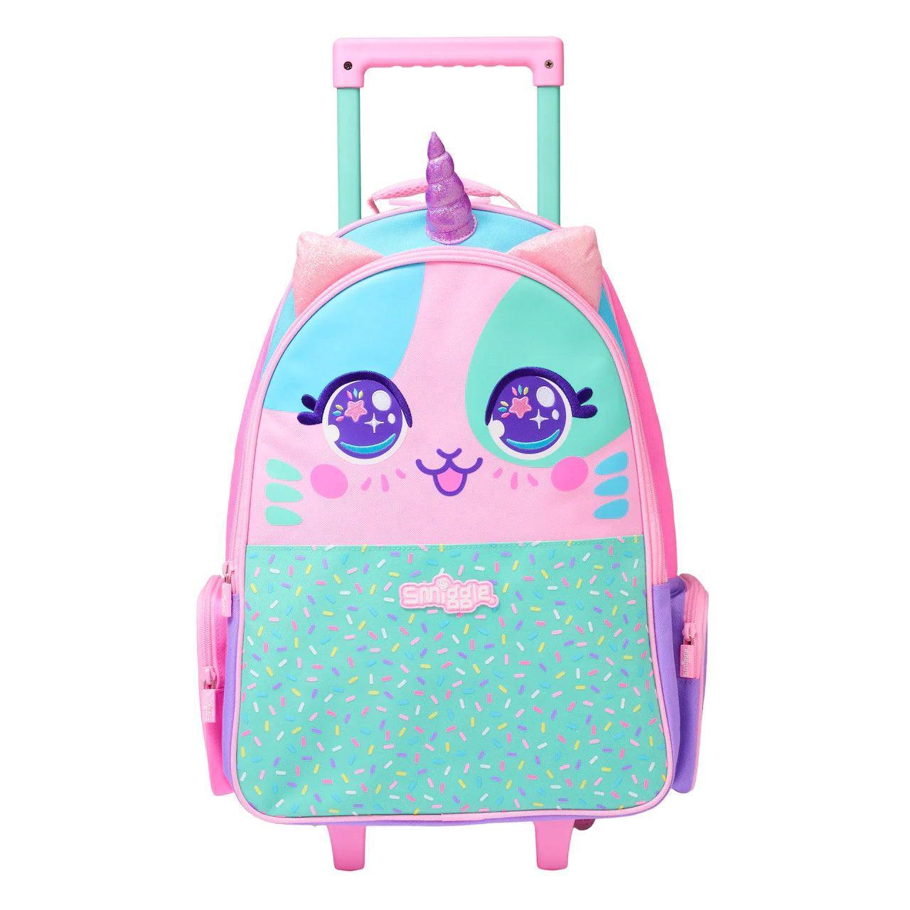 Smiggle School Bag : Best Budz Colorful & Stylish 18 Inch Trolley Backpack for Kids - Jaiman Toys
