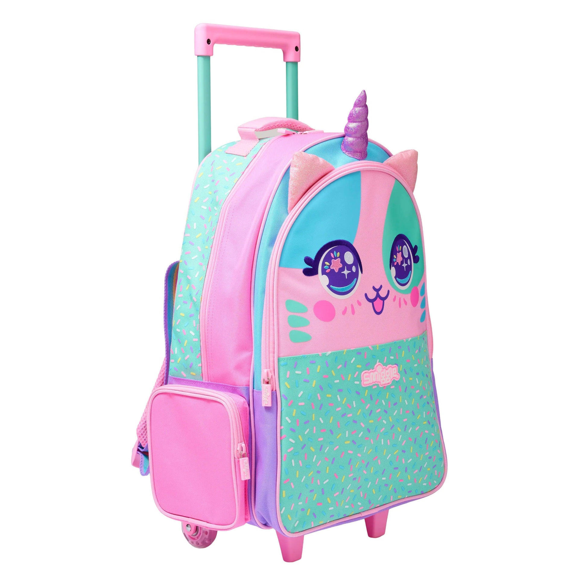 Smiggle School Bag : Best Budz Colorful & Stylish 18 Inch Trolley Backpack for Kids - Jaiman Toys