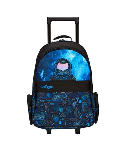 Smiggle School Bag : Astronaut Colorful & Stylish 18 Inch Trolley Backpack for Kids - Jaiman Toys
