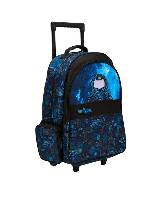 Smiggle School Bag : Astronaut Colorful & Stylish 18 Inch Trolley Backpack for Kids - Jaiman Toys