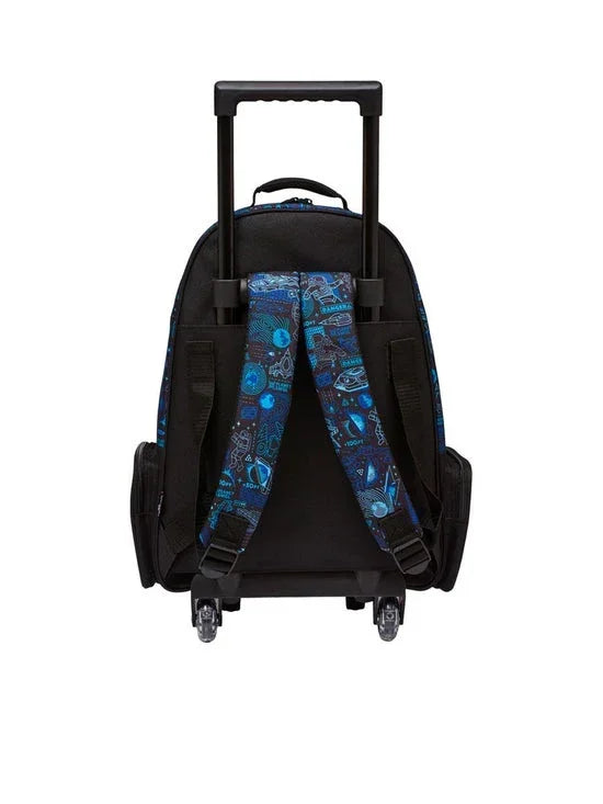 Smiggle School Bag : Astronaut Colorful & Stylish 18 Inch Trolley Backpack for Kids - Jaiman Toys