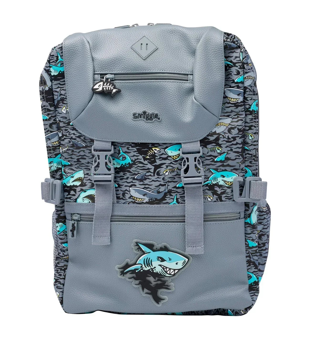 Smiggle Wild Side Foldover Attach Backpack – 16"Inch With Multi Compartment-Design