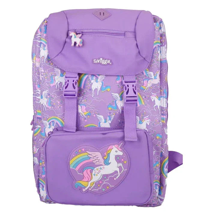 Smiggle School Bag : Unicorn Rainbow Colorful & Stylish 18 Inch Backpack for Kids - Jaiman Toys