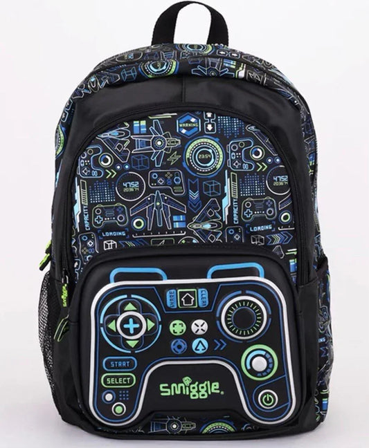 Smiggle School Bag : Game Console Controller Colorful & Stylish 16 Inch Backpack for Kids - Jaiman Toys