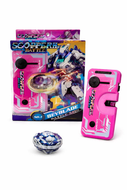Scopperil Battle Spinning Top Launcher Set with Speed Control & Battle Arena Disc | Action Fighting Toy for Kids & Adults