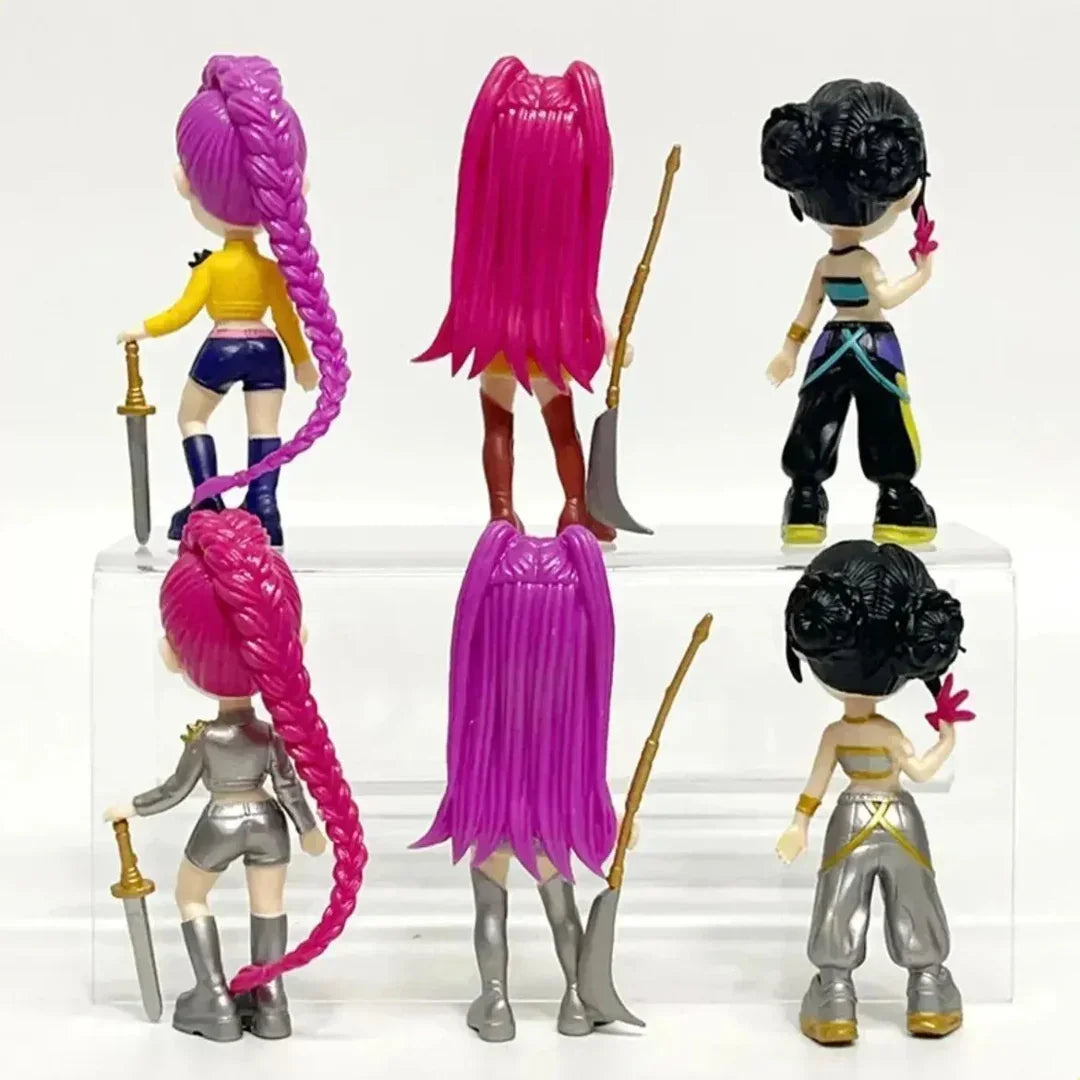 K-pop Warrior Dolls 6 Pieces – Demon Hunters 10 cm Collectible Figurines Set