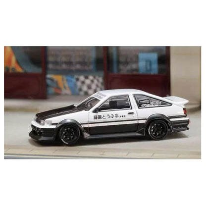 Street Warrior1:64 AE86 RWB Toyota White With Black Bonnet Dieacast Car Model - Jaiman Toys