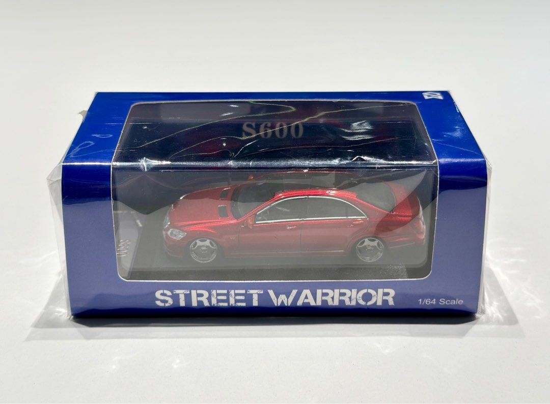 STREET WARRIOR 1:64 Mercedes-Benz S600 (W220) Die-Cast Model Car | Premium Luxury Sedan Collectible with Display Case | 3 Variants