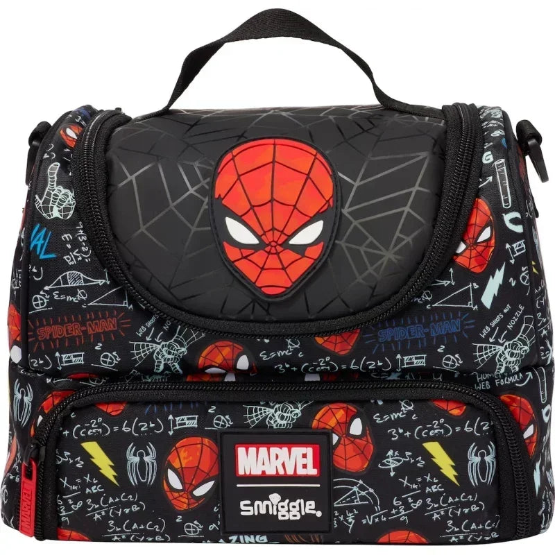 Smiggle Lunch Bag : Spider-Man Double Decker 7 Inch For Kids - Jaiman Toys