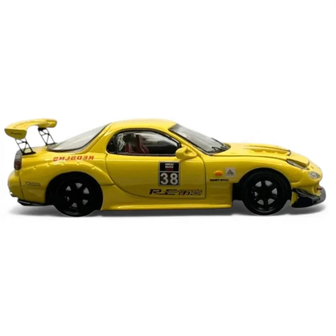 BSC - 1:64 -Mazda RX7 #38 -Yellow  Diecast Car Model