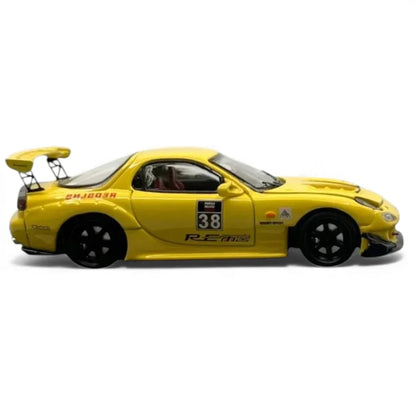 BSC - 1:64 -Mazda RX7 #38 -Yellow  Diecast Car Model