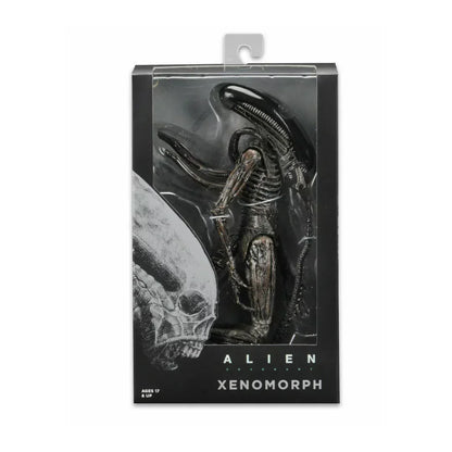 Alien Xenomorph action figure from Alien Covenant in black display box, collectible toy