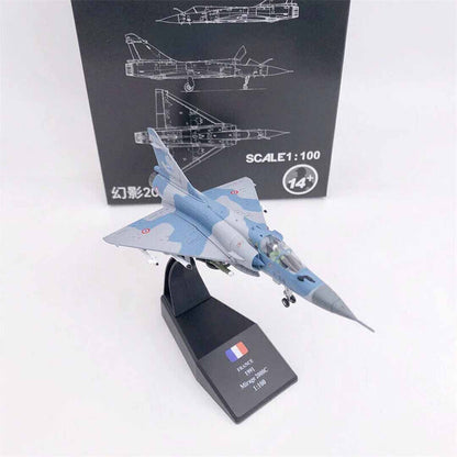 French Air Force Mirage 2000C Fighter Jet 1:100 Scale Diecast Aircraft Model – Military Airplane Collectible