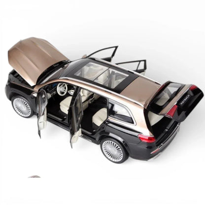Paragon 1:18 Mercedes-Maybach GLS 600 Silver Diecast Model – Luxury SUV All-Opening Collector Car