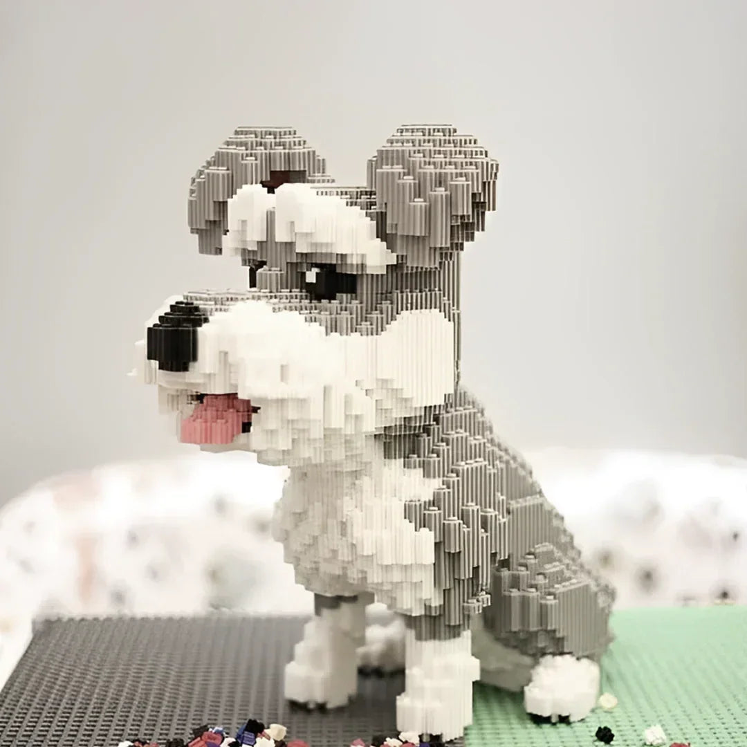 Dog Schnauzer Micro Building Blocks Set (2817PCS) - Jaiman Toys