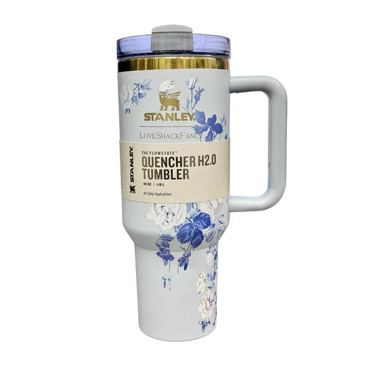 STANLEY LoveShack Fancy Quencher H2.0 FlowState Stainless Steel Vacuum Insulated Tumbler with Lid and Straw for Water, Iced Tea or Coffee (Heather, 40 oz) - Jaiman Toys
