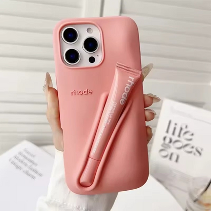 Rhode Fall Lip Case for iPhone 14, 15 & 16 Series – Soft Silicone Phone Cover with Lip Balm Included
