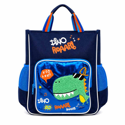 Vest Dino Roaarr Kids Backpack (32 x 26 cm) | Dinosaur-Themed School & Activity Bag with Side Mesh Pockets