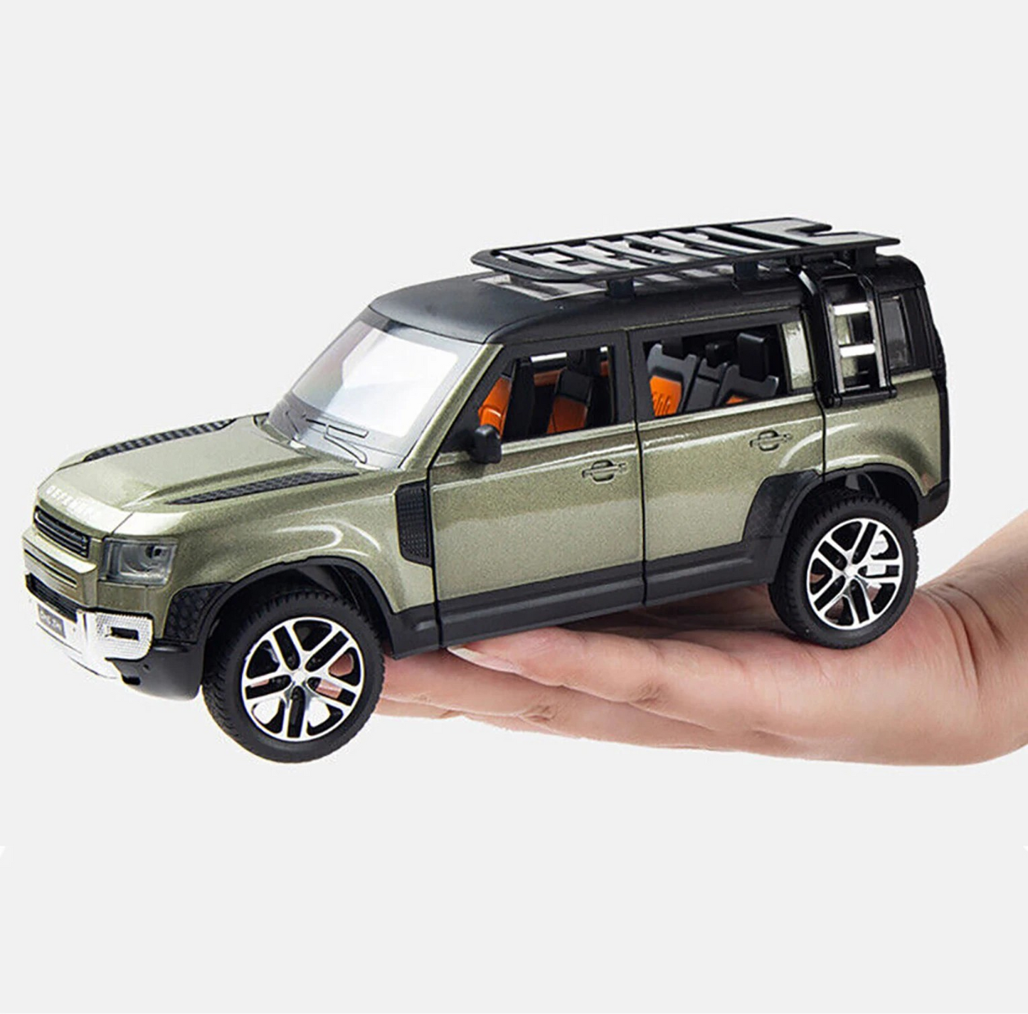 Joy Junction 1:24 Land Rover Defender 110 Diecast Model Car Toy with Light & Sound | Metal SUV Collection for Kids