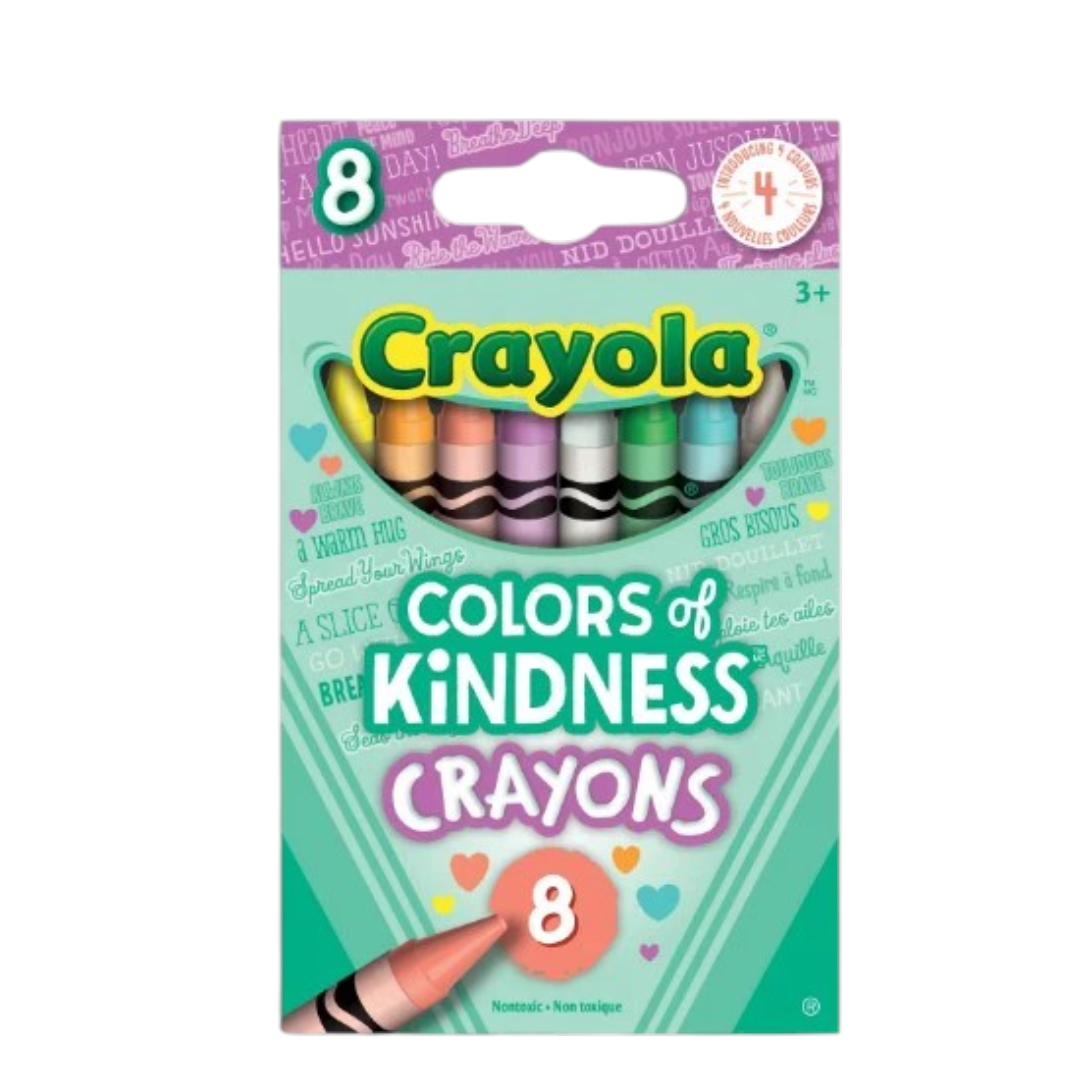 Crayola Colors of Kindness Crayons, 8 Count | Inspirational Coloring Crayons for Kids