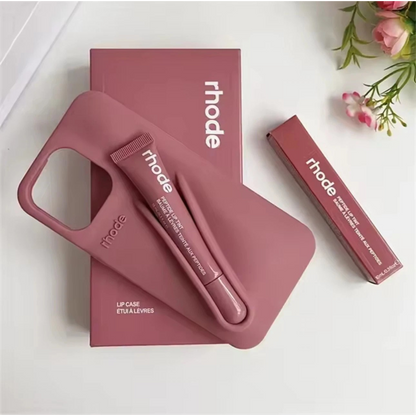 Rhode Fall Lip Case for iPhone 14, 15 & 16 Series – Soft Silicone Phone Cover with Lip Balm Included