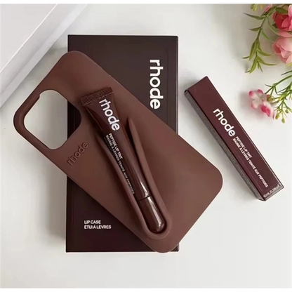Rhode Fall Lip Case for iPhone 14, 15 & 16 Series – Soft Silicone Phone Cover with Lip Balm Included