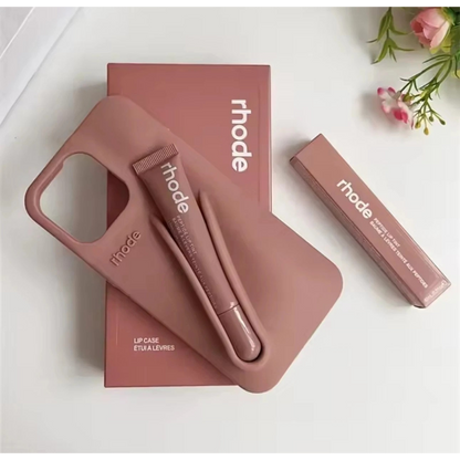 Rhode Fall Lip Case for iPhone 14, 15 & 16 Series – Soft Silicone Phone Cover with Lip Balm Included