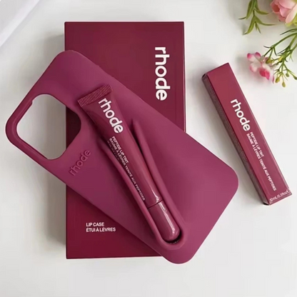 Rhode Fall Lip Case for iPhone 14, 15 & 16 Series – Soft Silicone Phone Cover with Lip Balm Included