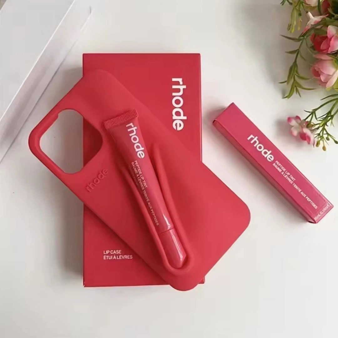 Rhode Fall Lip Case for iPhone 14, 15 & 16 Series – Soft Silicone Phone Cover with Lip Balm Included