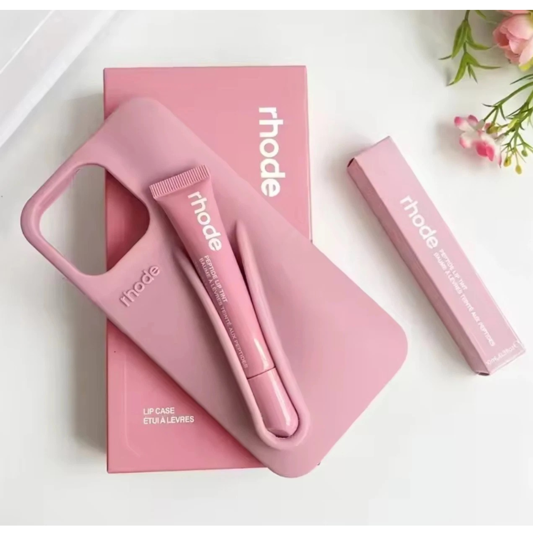 Rhode Fall Lip Case for iPhone 14, 15 & 16 Series – Soft Silicone Phone Cover with Lip Balm Included