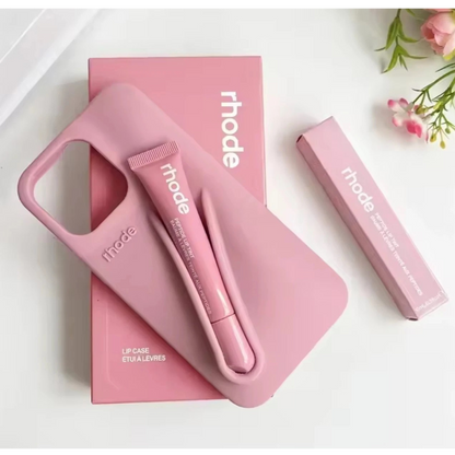 Rhode Fall Lip Case for iPhone 14, 15 & 16 Series – Soft Silicone Phone Cover with Lip Balm Included