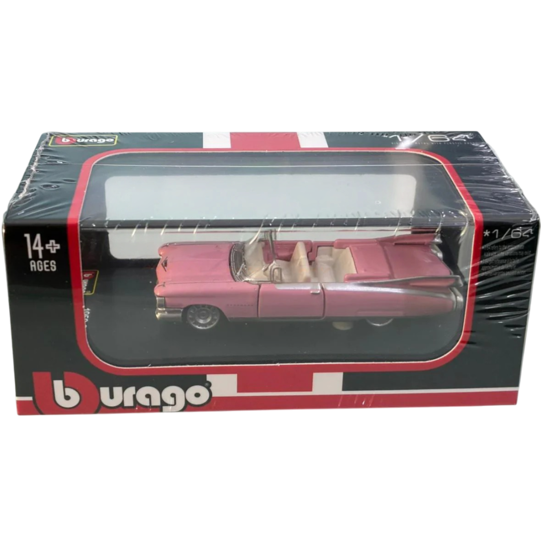 Bburago 1:64 Cadillac Eldorado Pink Convertible Classic Diecast Model Car