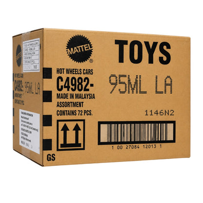 Hot Wheels 2026 Factory-Sealed L Case (95ML LA) – 72 Original Mattel 1:64 Die-Cast Cars | Brand New Unopened Master Carton